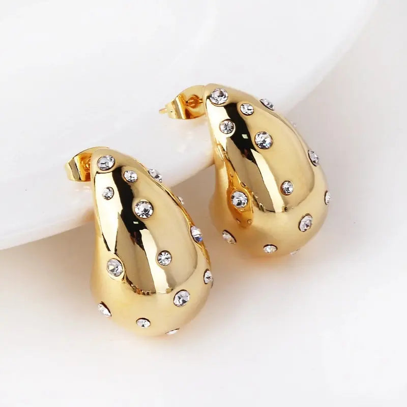 Boucle d’oreille goutte strass ODE D’ORIENT