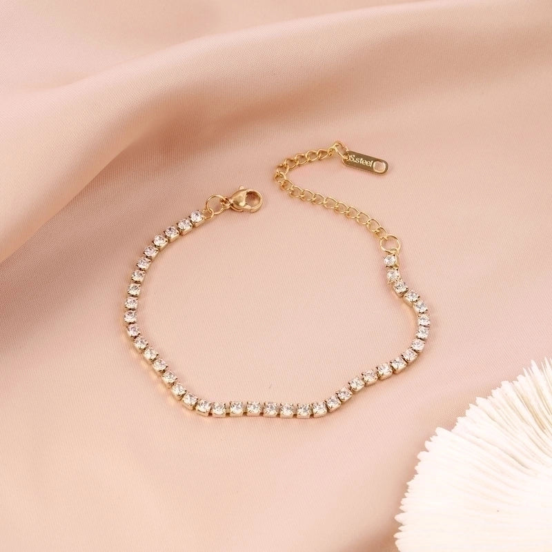 Bracelet doré diamant