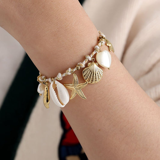 Bracelet étoile de mer et coquillage