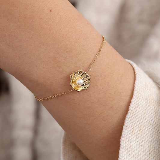 Bracelet coquillage et perle