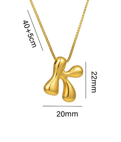 Collier lettre Bubble