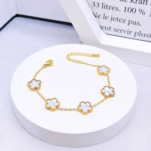 Bracelet fleur nacré