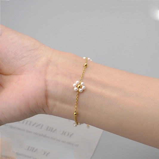 Bracelet fleur rétro