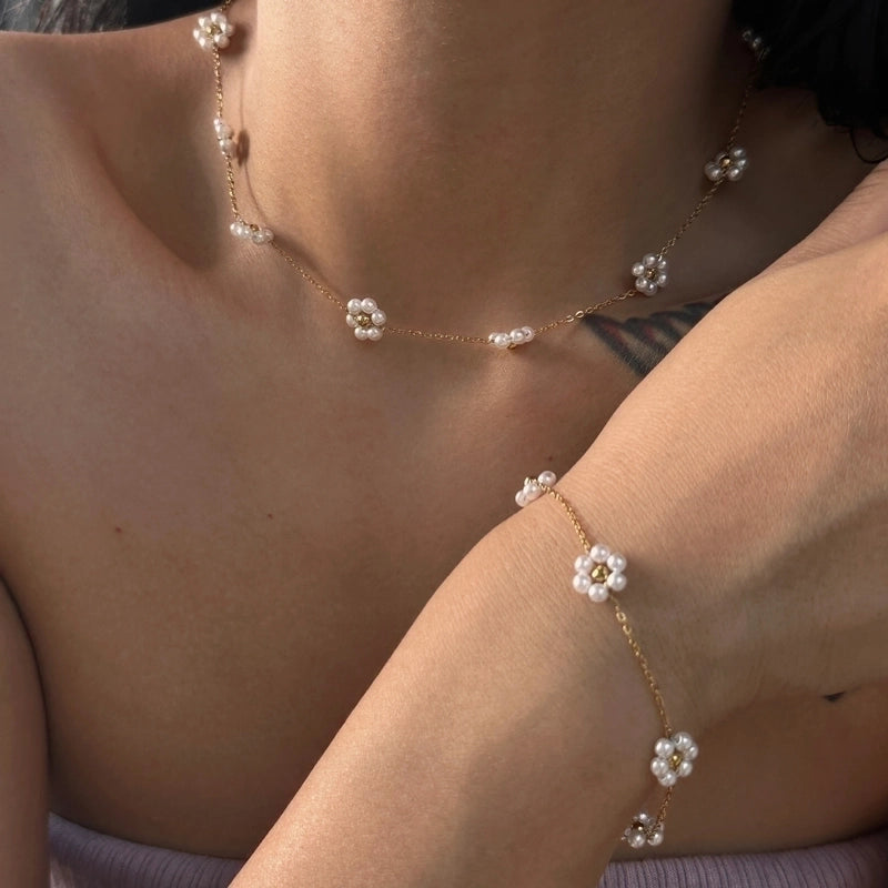 Bracelet fleur rétro