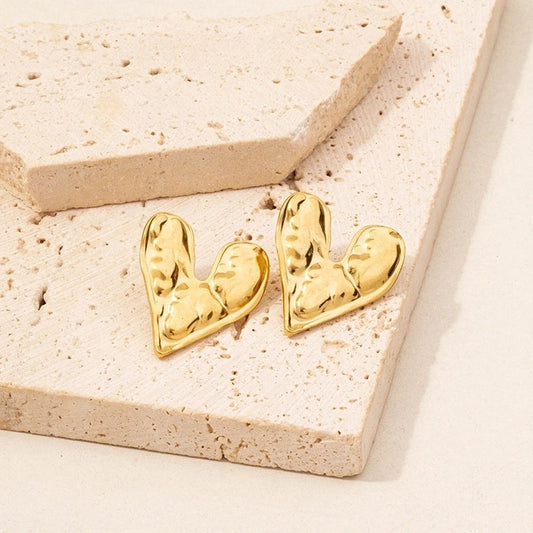 Boucle d’oreille cœur doré