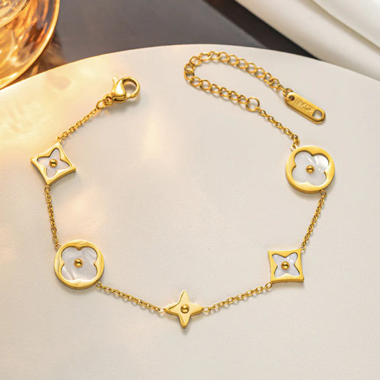 Bracelet étoile doré et nacré