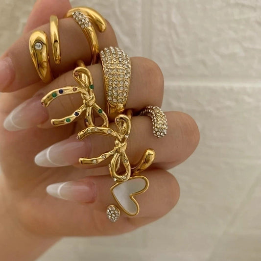 Bague ajustable cœur
