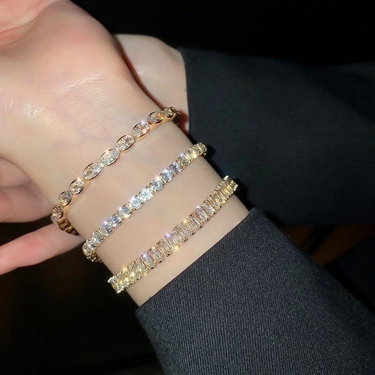 Bracelet ajustable pierre rectangles