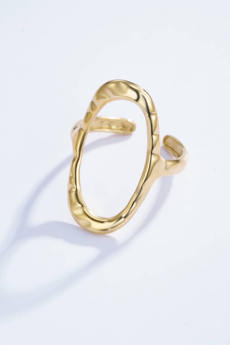 Bague texturé en acier inoxydable : Or jaune BYREN | ÉLINE L'ATELIER