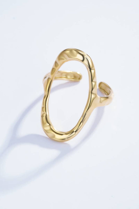 Bague texturé en acier inoxydable : Or jaune BYREN | ÉLINE L'ATELIER